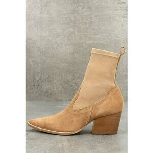 Matisse Flash Natural Suede Leather Pointed Mid-Calf Boots Western Size 7